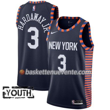 Maillot Basket New York Knicks Tim Hardaway Jr 3 2018-19 Nike City Edition Navy Swingman - Enfant
